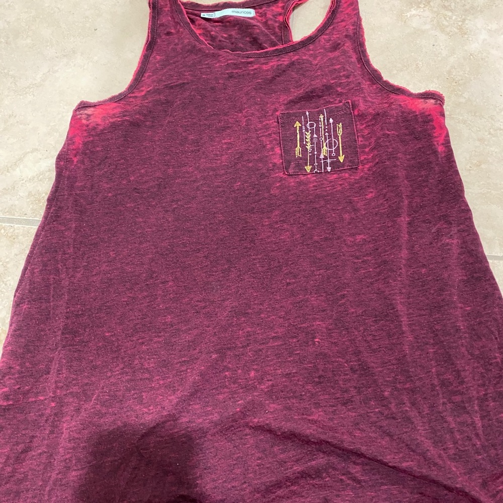 Faded burgundy tank